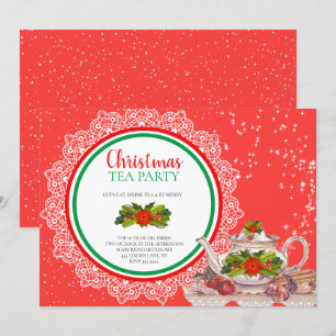Weihnachtsfest Tea Party Einladungen
