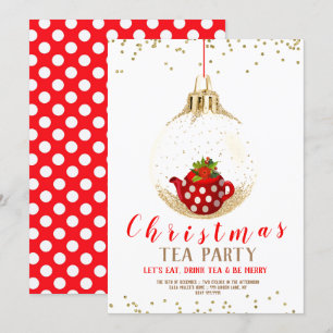 Weihnachtsfest Tee Party Einladung