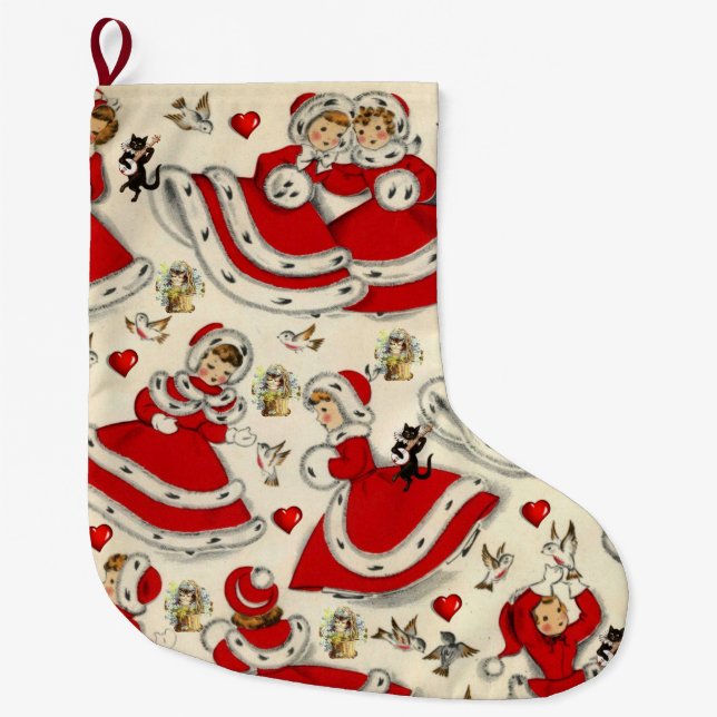 Weihnachtsfest, Vintag Großer Weihnachtsstrumpf (Vorderseite)