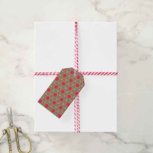 Weihnachtsfest-Zauber-Muster  Geschenkanhänger (Mit Garn)