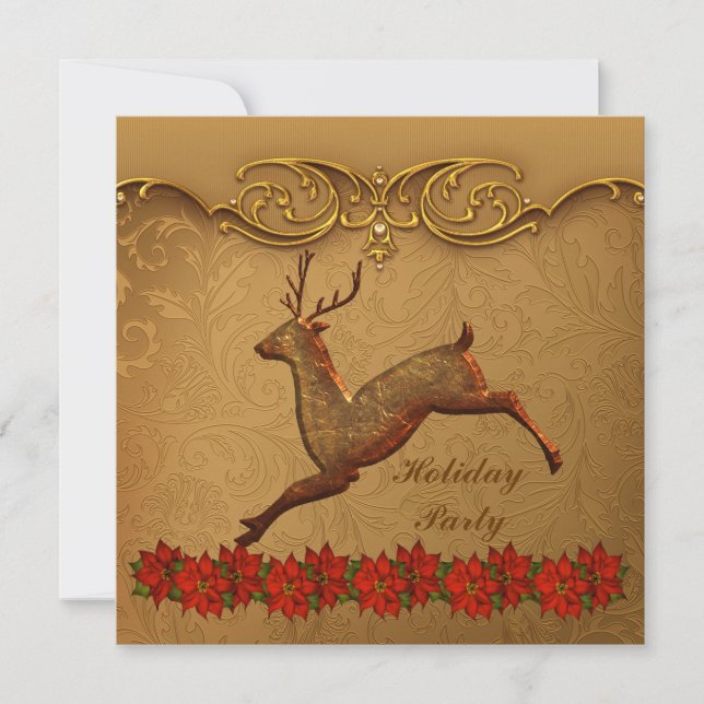 Weihnachtsfeste Party Einladungen (Vorderseite)