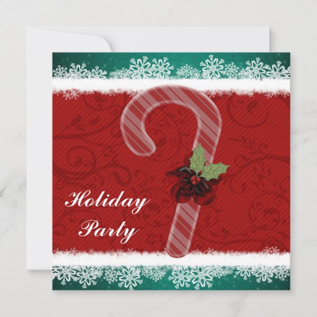 Weihnachtsfeste Party Einladungen (Vorderseite)