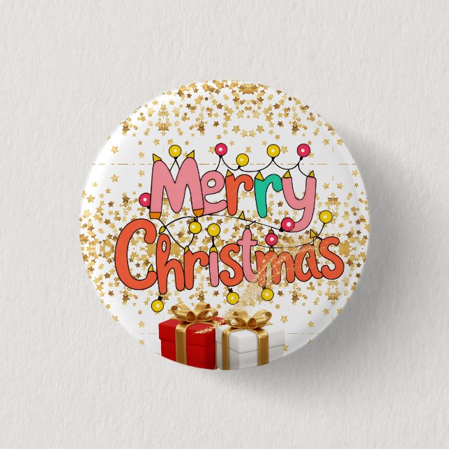 Weihnachtsfestliche Dekoration  Button (Vorderseite)