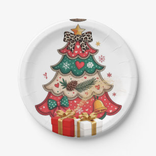 Weihnachtsfestliche Dekorationsornament Pappteller