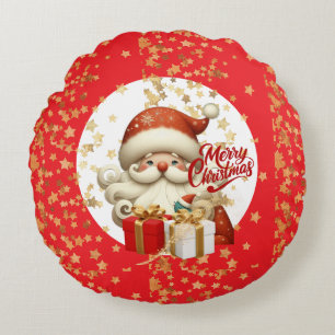 Weihnachtsfestliche Dekorationsornamente 🎅 Rundes Kissen