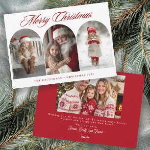 Weihnachtsfestliche Fotocollage für die Familie Feiertagskarte