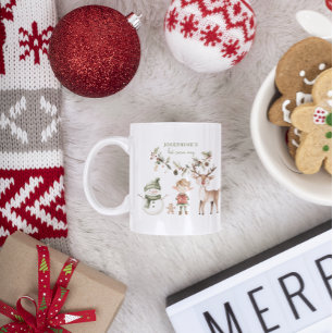 Weihnachtsfestliches Monogramm-Fest Kaffeetasse
