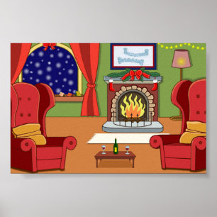 Weihnachtsfeuer Poster