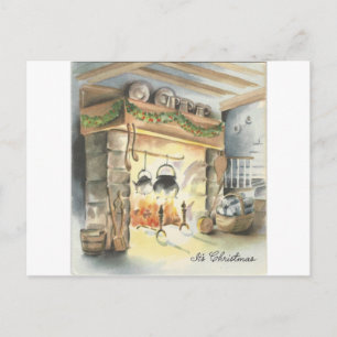 Weihnachtsfeuerplatz Feiertagspostkarte