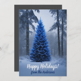 Weihnachtsfichte 54 Happy Holidays,2 Grußkarte Einladung