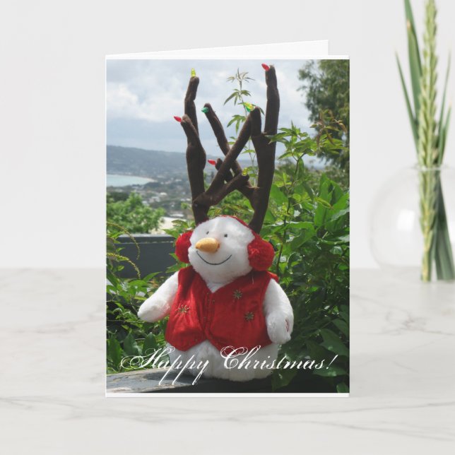 Weihnachtsfigur Feiertagskarte (Vorderseite)