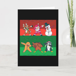 Weihnachtsfiguren Dabbing Karte