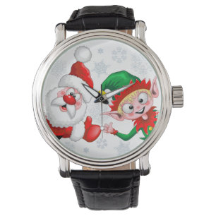 Weihnachtsfiguren von Weihnachten und Elfen stürme Armbanduhr