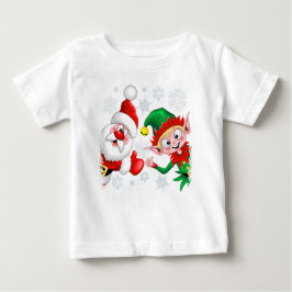 Weihnachtsfiguren von Weihnachten und Elfen stürme Baby T-shirt