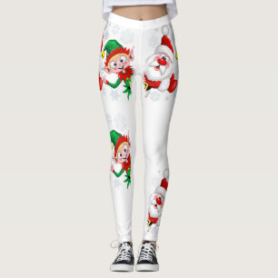 Weihnachtsfiguren von Weihnachten und Elfen stürme Leggings
