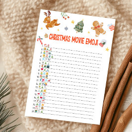 Weihnachtsfilm-Emoji-Spiel Feiertagskarte
