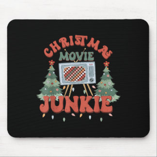Weihnachtsfilm-Junkie Retro-Weihnachtsbaum Mousepad