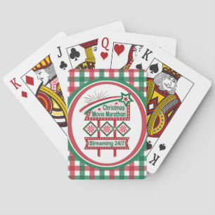 Weihnachtsfilm-Marathon Retro-Marquee-Festlichkeit Spielkarten