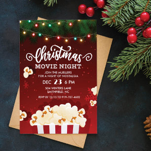 Weihnachtsfilm Nacht Einladung