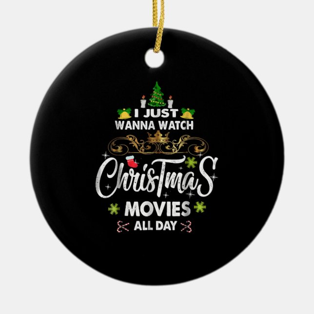 Weihnachtsfilm , Weihnachtsfilme Keramik Ornament (Vorne)