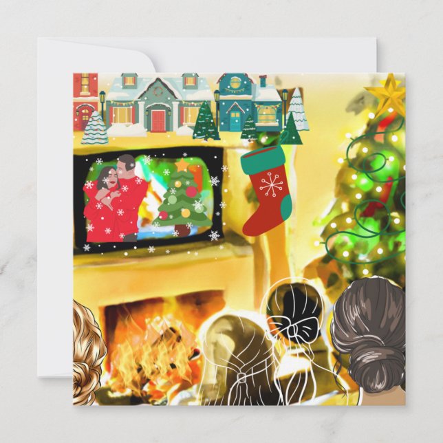 Weihnachtsfilme Feiertagskarte (Vorderseite)