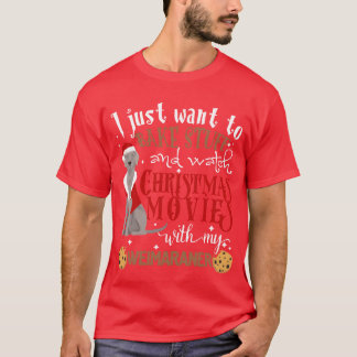 Weihnachtsfilme mit meinem Weimaraner-Hundeliebche T-Shirt