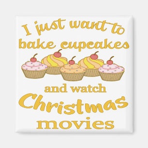 Weihnachtsfilme und Backen Magnet