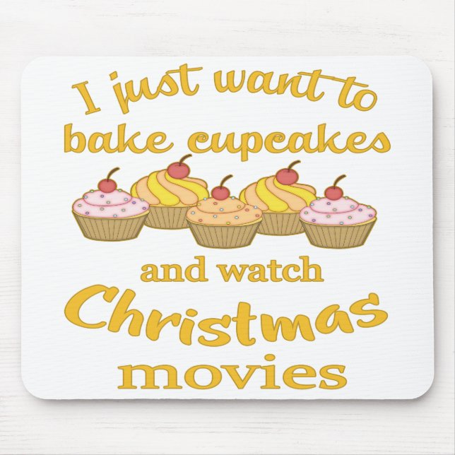 Weihnachtsfilme und Backen Mousepad (Vorne)