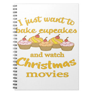 Weihnachtsfilme und Backen Notizblock