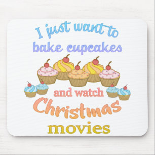 Weihnachtsfilme und Cupcakes Mousepad
