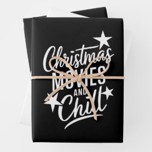 Weihnachtsfilme und Weihnachtsgeschenke Geschenkpapier Set