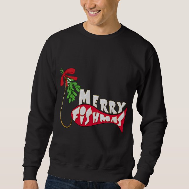 Weihnachtsfischen - Frohe Fishmas Sweatshirt (Vorderseite)