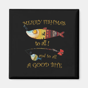 Weihnachtsfischer Frohe Fischmas Aller Fischer Magnet