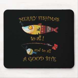 Weihnachtsfischer Frohe Fischmas Aller Fischer Mousepad