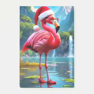 Weihnachtsflamingo als Weihnachtsmann-47476 Post-it Klebezettel