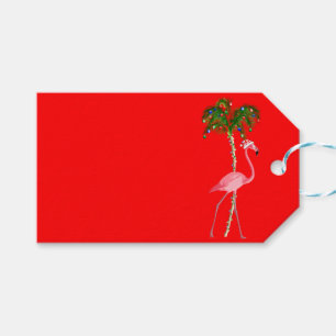 Weihnachtsflamingo Geschenkanhänger