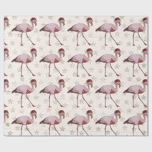 Weihnachtsflamingo-Geschenkpapier Geschenkpapier
