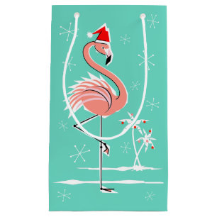 Weihnachtsflamingo-Geschenktasche klein Kleine Geschenktüte