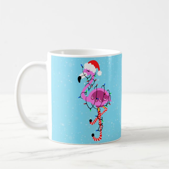 Weihnachtsflamingo Kaffeetasse (Links)