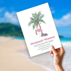 Weihnachtsflamingo Neues Zuhause Herzlichste Grüße Feiertagskarte
