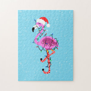 Weihnachtsflamingo Puzzle
