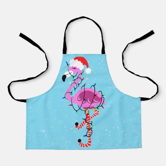 Weihnachtsflamingo Schürze (Vorderseite)