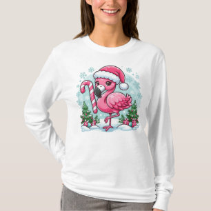 Weihnachtsflamingo-Sublimationsgrafik T-Shirt