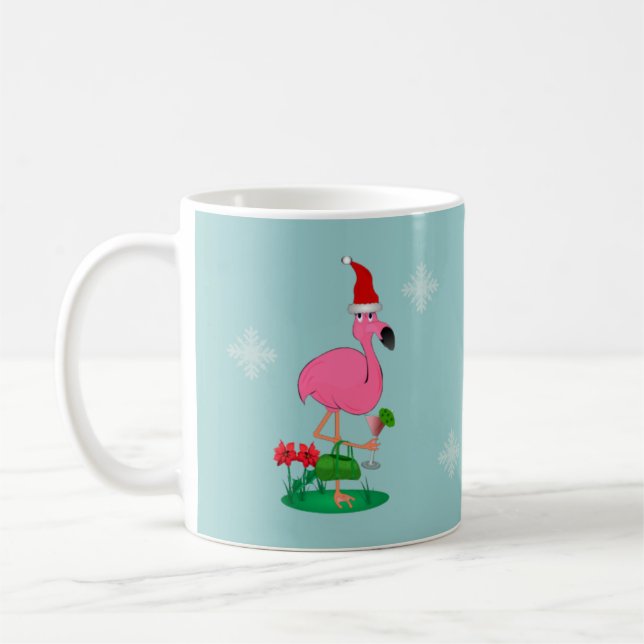 Weihnachtsflamingo-Tasse Tasse (Links)