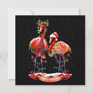 Weihnachtsflamingos Klassiker Mitteilungskarte