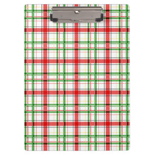 Weihnachtsflannel Kariert Tartan Design - Weiß Klemmbrett