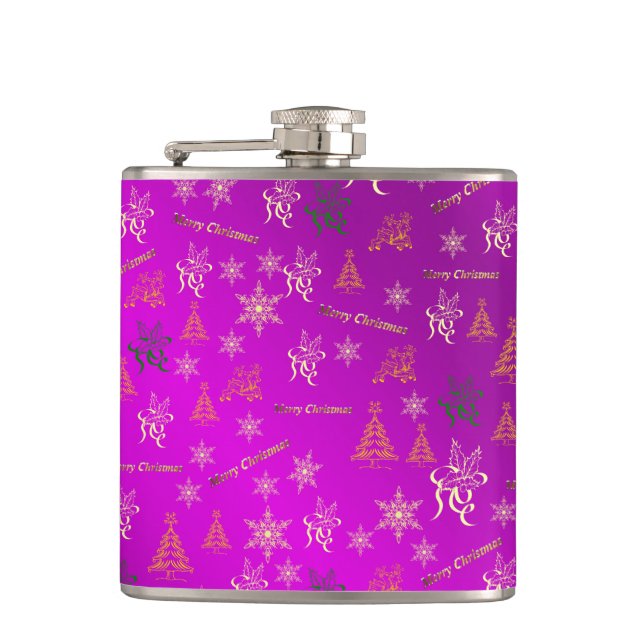Weihnachtsflasche Flachmann (Vorderseite)