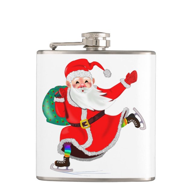 Weihnachtsflasche Flachmann (Vorderseite)