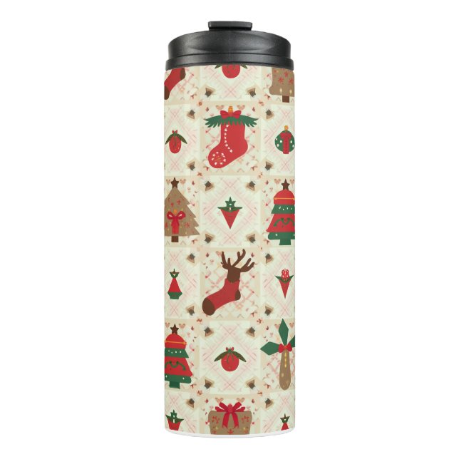 Weihnachtsflasche Thermosbecher (Vorderseite)