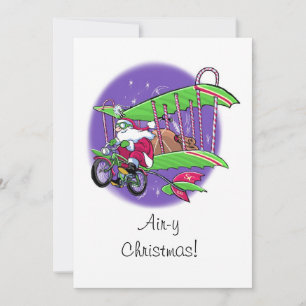 Weihnachtsfliegendes Fahrrad Luftfeuchte Weihnacht Feiertagskarte